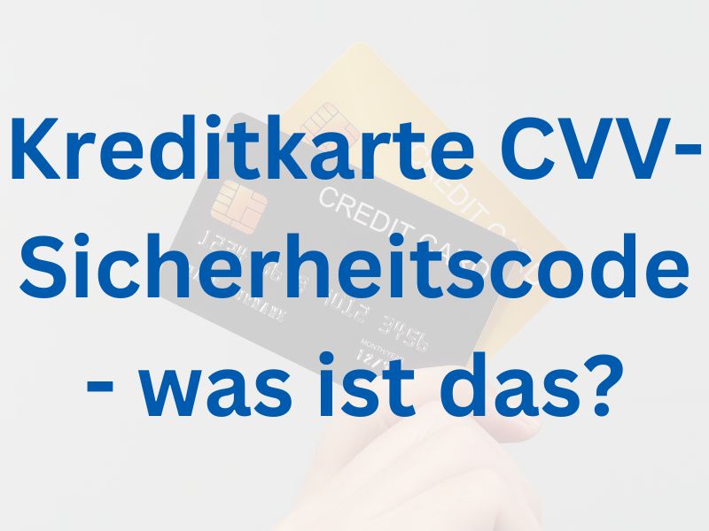 Kreditkarte CVV Sicherheitscode